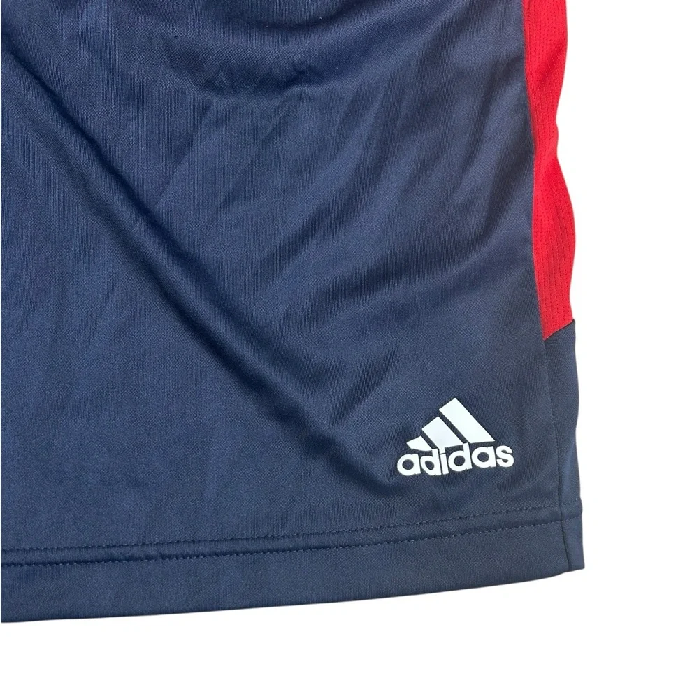 Adidas AEROREADY Primegreen 2XL Basketball Shorts Navy‎ Red White Stripes